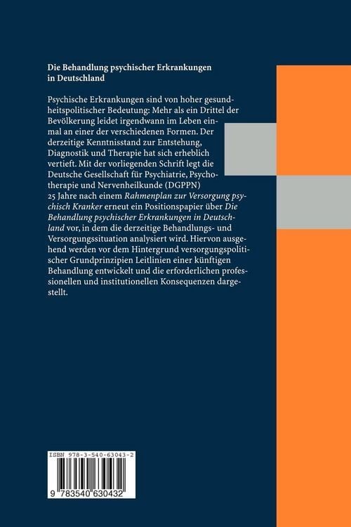 Produktbild: Die Behandlung psychischer Erkrankungen in Deutschland