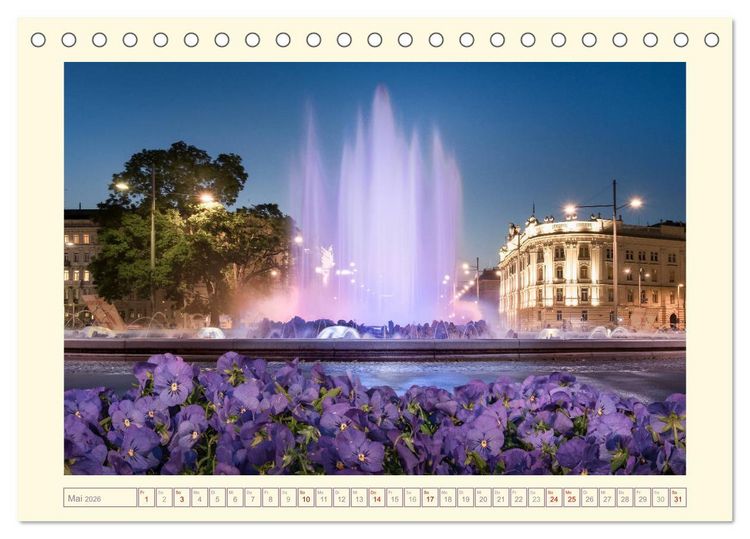 Produktbild: An der sch&ouml;nen blauen Donau - Ein Spaziergang in Wien (Tischkalender 2026 DIN A5 quer), CALVENDO Monatskalender