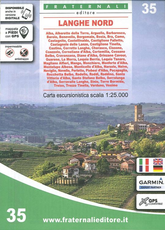 Produktbild: Carta n. 35. Langhe Nord. Carta escursionistica 1:25.000