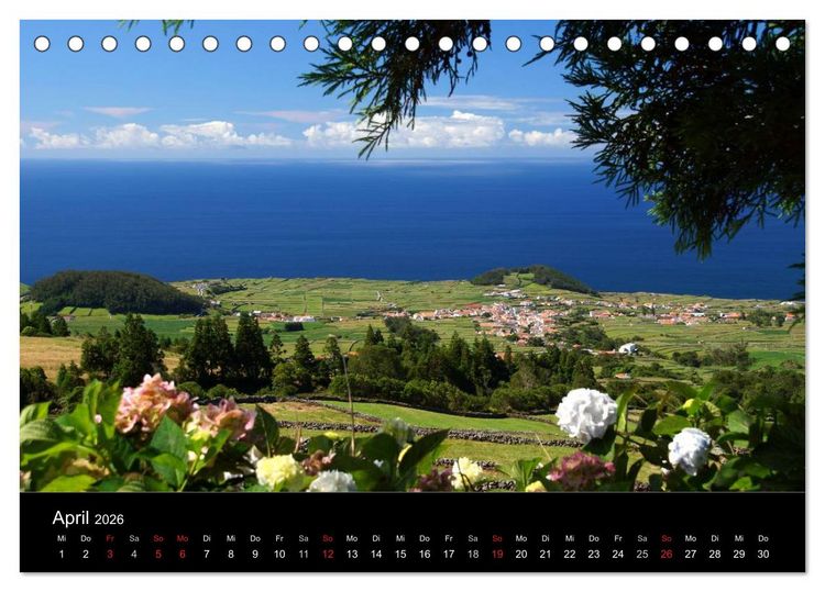 Produktbild: Azoren - Ein Naturerlebnis (Tischkalender 2026 DIN A5 quer), CALVENDO Monatskalender