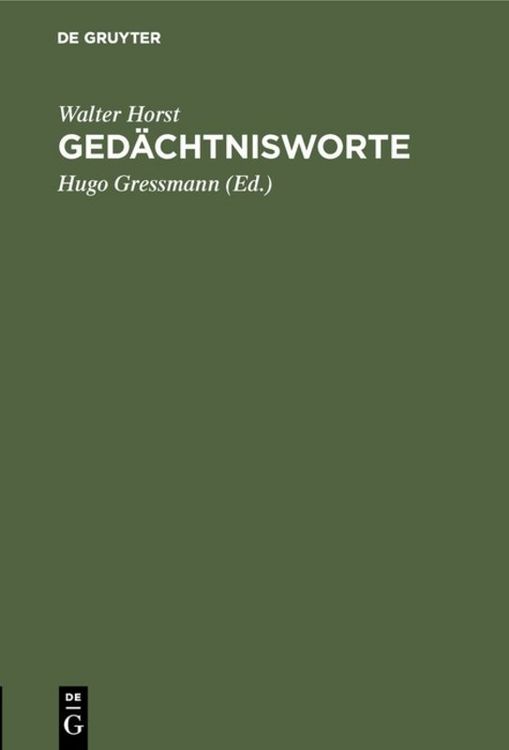 Produktbild: Ged&auml;chtnisworte
