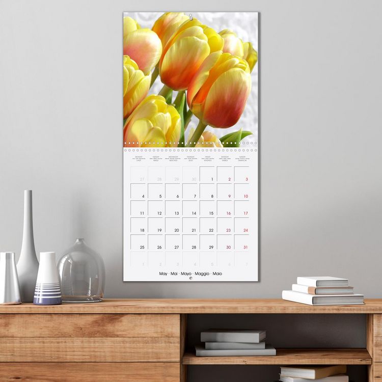 Produktbild: Tulipes &eacute;l&eacute;gantes (Calendrier mural carr&eacute; 2026 30x30 cm) Calendrier double avec une page pour vos prises de notes
