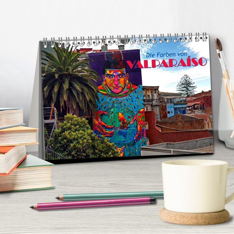 Produktbild: Die Farben von Valpara&iacute;so (Tischkalender 2026 DIN A5 quer), CALVENDO Monatskalender