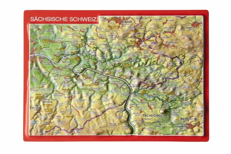 Produktbild: Reliefpostkarte S&auml;chsische Schweiz