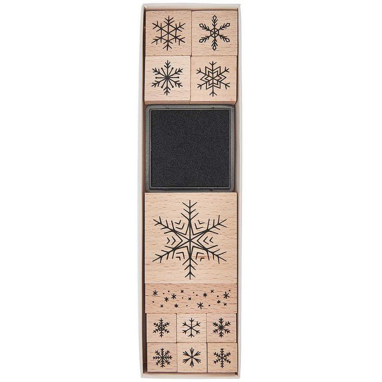 Produktbild: Stempelset Schneeflocken 100% 12 Stk