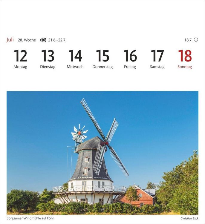 Produktbild: Nordseek&uuml;ste Sehnsuchtskalender 2027 - Wochenkalender mit 53 Postkarten