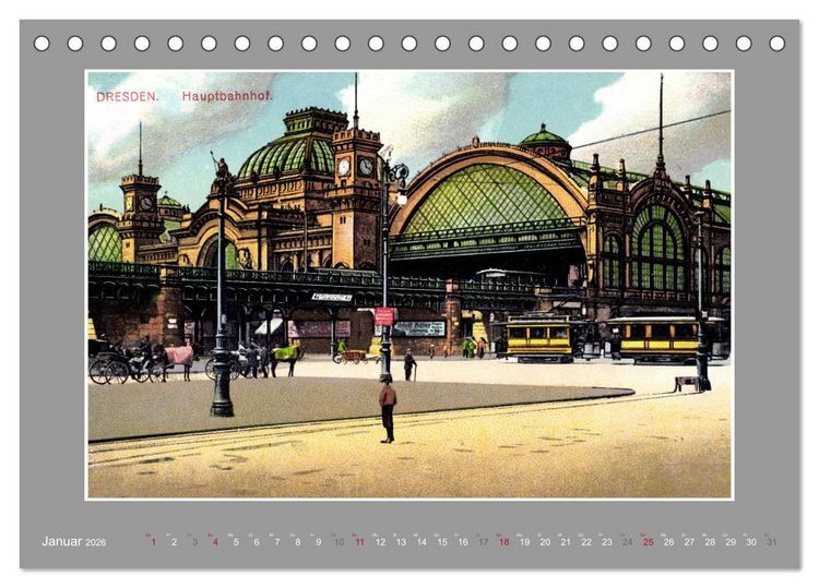 Produktbild: Historische Bahnh&ouml;fe (Tischkalender 2026 DIN A5 quer), CALVENDO Monatskalender