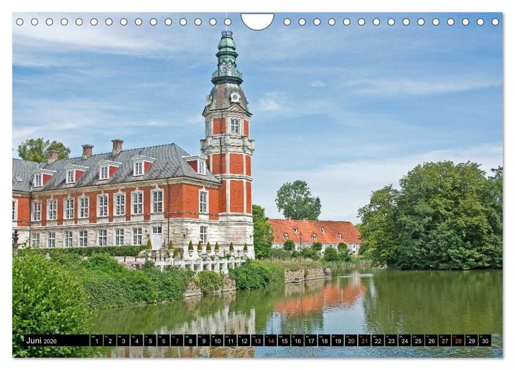 Produktbild: Schl&ouml;sser in D&auml;nemark (Wandkalender 2026 DIN A4 quer), CALVENDO Monatskalender