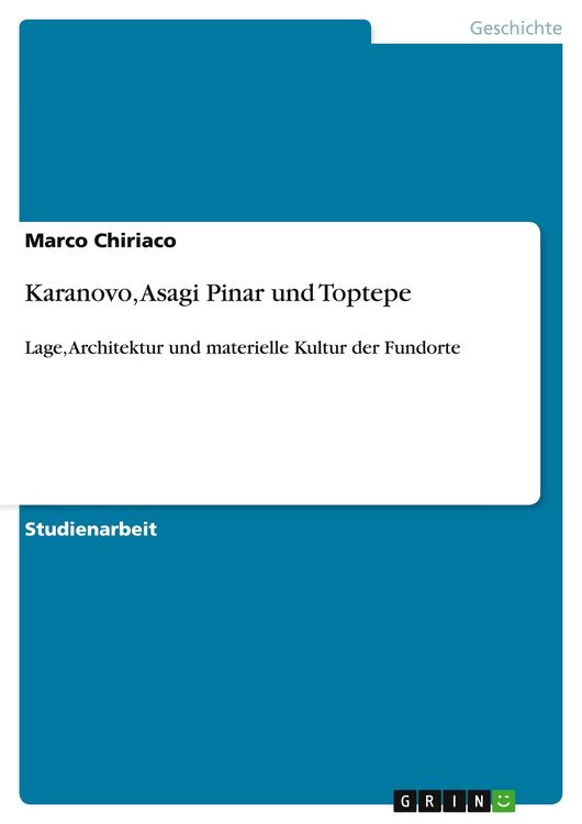 Produktbild: Karanovo, Asagi Pinar und Toptepe