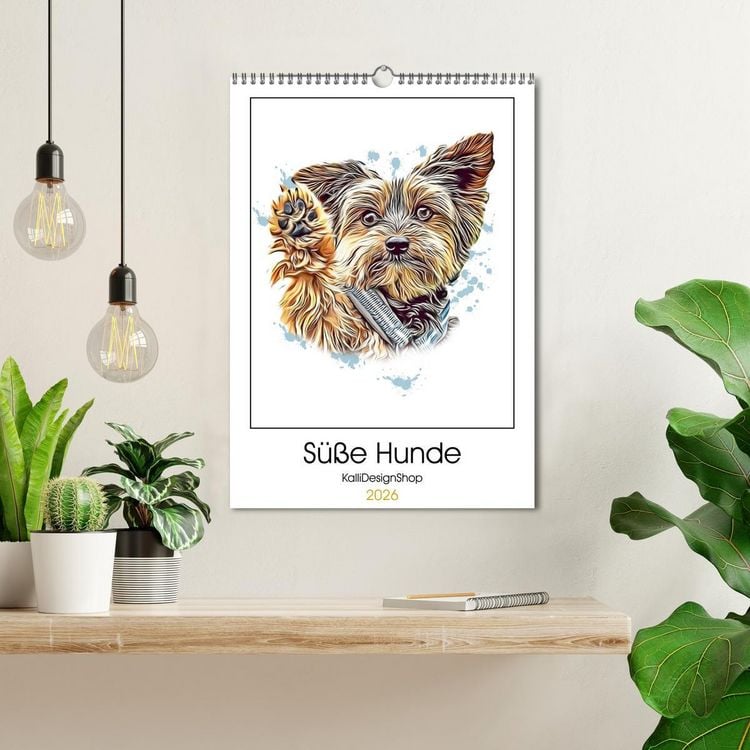 Produktbild: S&uuml;&szlig;e Hunde (Wandkalender 2026 DIN A3 hoch), CALVENDO Monatskalender