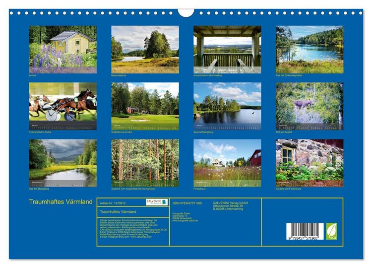 Produktbild: Traumhaftes V&auml;rmland (Wandkalender 2026 DIN A3 quer), CALVENDO Monatskalender