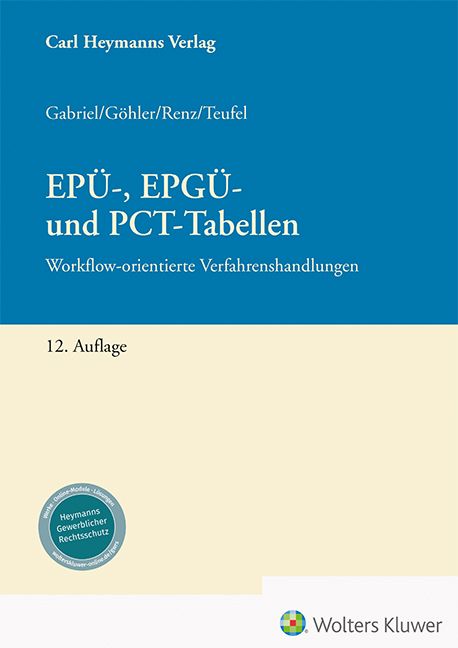 Produktbild: EP&Uuml;-, EPG&Uuml;- und PCT-Tabellen
