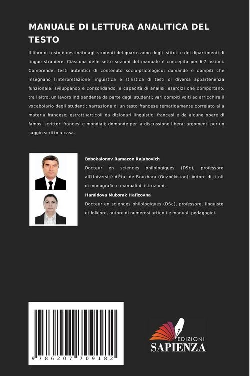 Produktbild: Manuale Di Lettura Analitica Del Testo