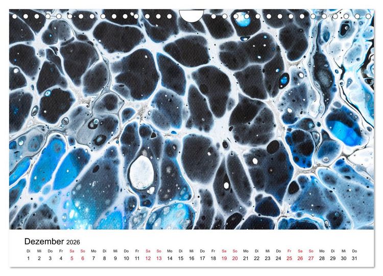 Produktbild: Acrylic Pouring - Faszinierende Farben und Formen (Wandkalender 2026 DIN A4 quer), CALVENDO Monatskalender
