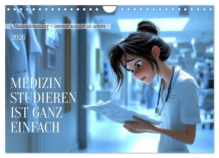 Produktbild: Medizin studieren ist ganz einfach (Wandkalender 2026 DIN A4 quer), CALVENDO Monatskalender