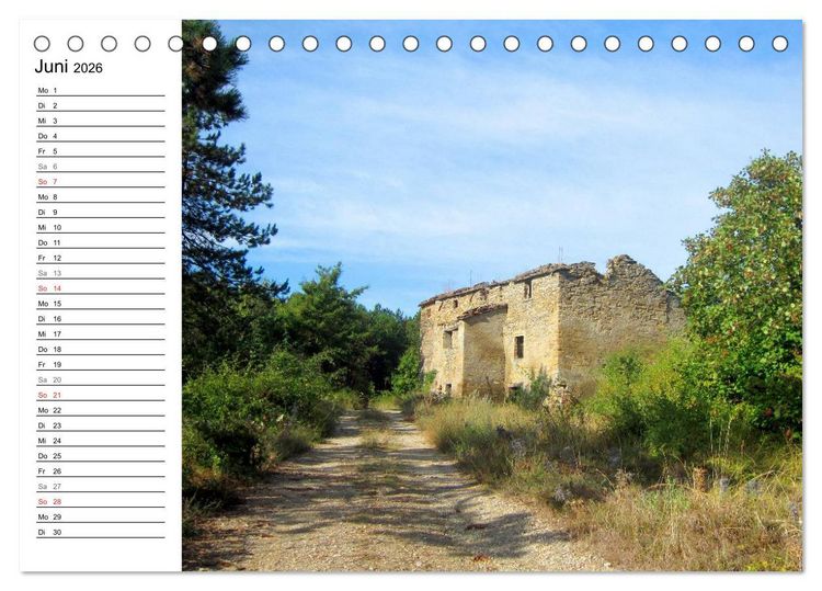 Produktbild: Franziskusweg - Camino di Assisi (Tischkalender 2026 DIN A5 quer), CALVENDO Monatskalender