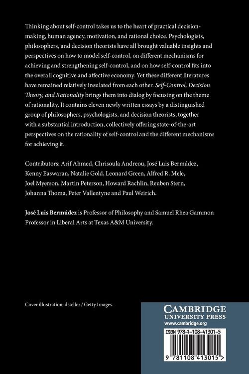 Produktbild: Self-Control, Decision Theory, and Rationality