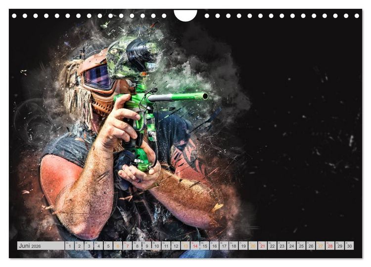 Produktbild: Paintball - extrem cool (Wandkalender 2026 DIN A4 quer), CALVENDO Monatskalender