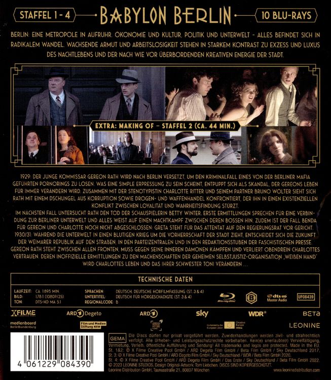 Produktbild: Babylon Berlin - Collection Staffel 1 - 4 [10 BRs]