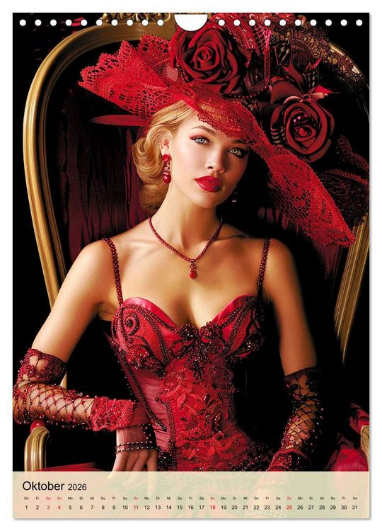 Produktbild: Burlesque. Verf&uuml;hrerische Frauen im Stil der 20er Jahre (Wandkalender 2026 DIN A4 hoch), CALVENDO Monatskalender