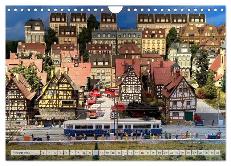 Produktbild: Retrobahnen en miniature (Wandkalender 2026 DIN A4 quer), CALVENDO Monatskalender