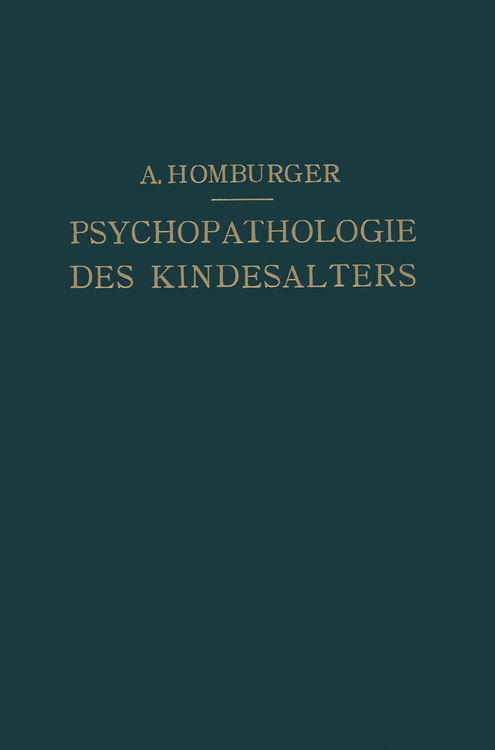 Produktbild: Vorlesungen &uuml;ber Psychopathologie des Kindesalters