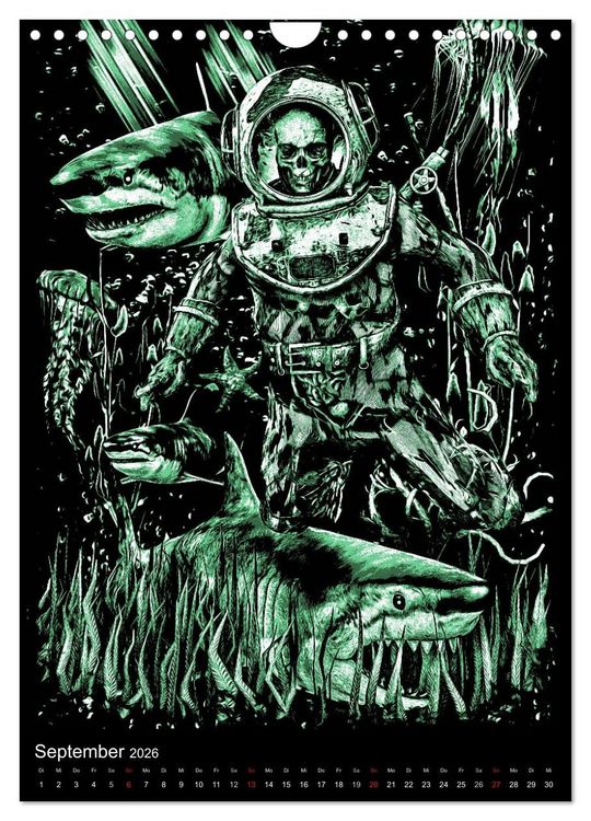 Produktbild: BLOODBOY/DARK ILLUSTRATION (Wandkalender 2026 DIN A4 hoch), CALVENDO Monatskalender