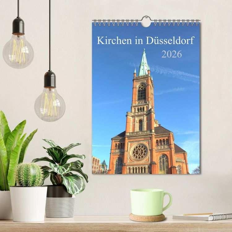 Produktbild: Kirchen in D&uuml;sseldorf (Wandkalender 2026 DIN A4 hoch), CALVENDO Monatskalender