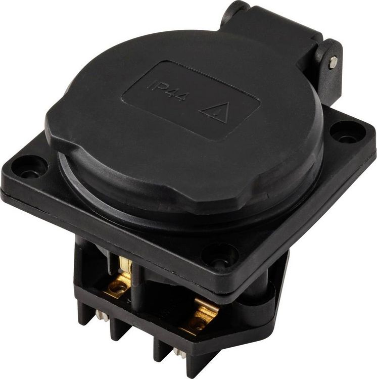 Produktbild: Sygonix SY-6746374 Schutzkontakt-Steckdose IP44 Schwarz