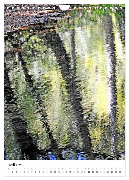 Produktbild: Reflets d'eau (Calendrier mural 2026 DIN A4 horizontal), CALVENDO calendrier mensuel