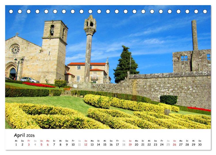 Produktbild: Jakobsweg - Camino Portugues Central (Tischkalender 2026 DIN A5 quer), CALVENDO Monatskalender