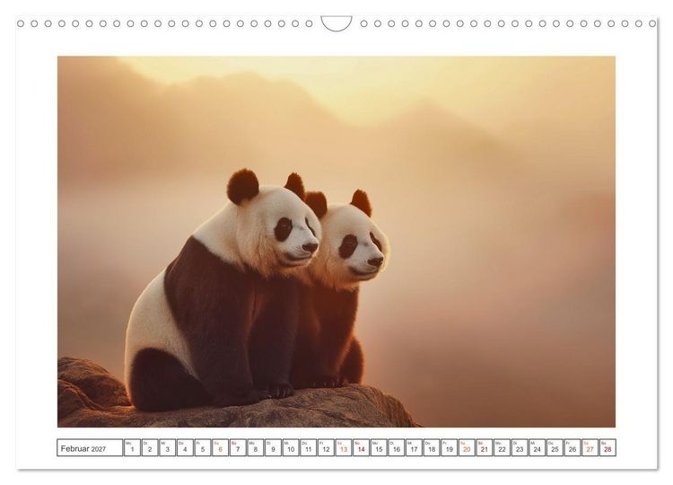 Produktbild: Panda Magie (Wandkalender 2027 DIN A3 quer), CALVENDO Monatskalender