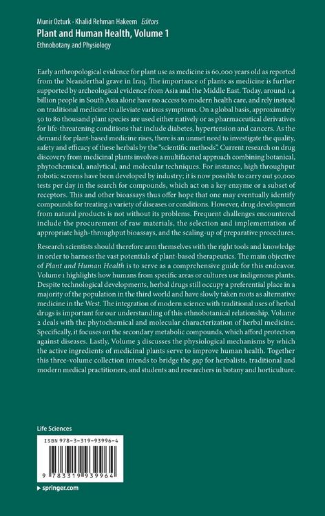 Produktbild: Plant and Human Health, Volume 1