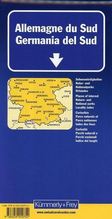Produktbild: KuF Deutschland Stra&szlig;enkarte S&uuml;d