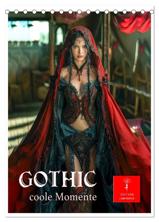 Produktbild: Gothic coole Momente (Tischkalender 2026 DIN A5 hoch), CALVENDO Monatskalender