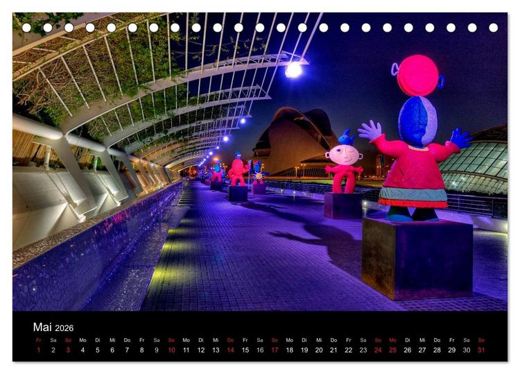Produktbild: Moderne Architektur in Valencia (Tischkalender 2026 DIN A5 quer), CALVENDO Monatskalender