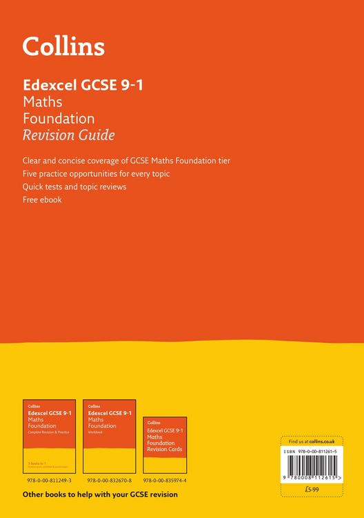 Produktbild: Edexcel GCSE 9-1 Maths Foundation Revision Guide