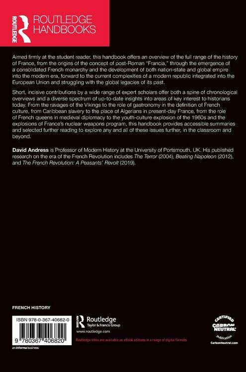 Produktbild: The Routledge Handbook of French History