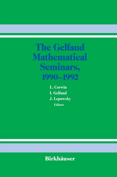 Produktbild: The Gelfand Mathematical Seminars, 1990&ndash;1992
