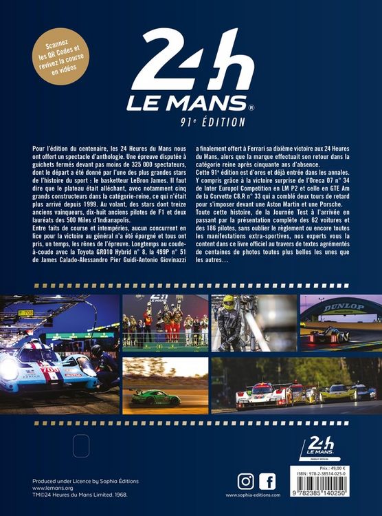 Produktbild: 24 h Le Mans : 100 ans, 91e &eacute;dition : livre officiel 2023