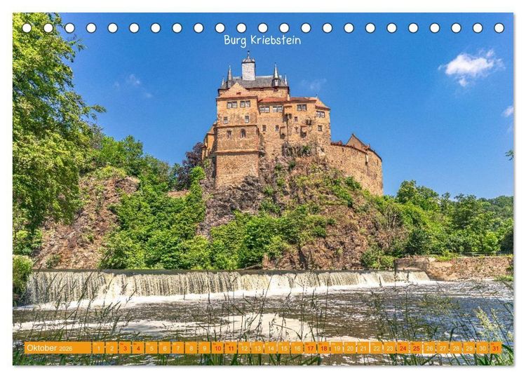 Produktbild: Mitteldeutschland - Landschaft und Kulturdenkmale (Tischkalender 2026 DIN A5 quer), CALVENDO Monatskalender