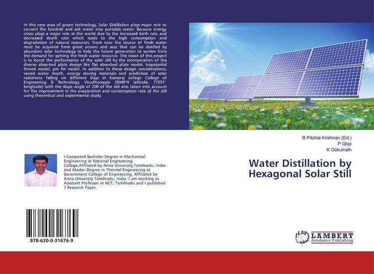 Produktbild: Water Distillation by Hexagonal Solar Still