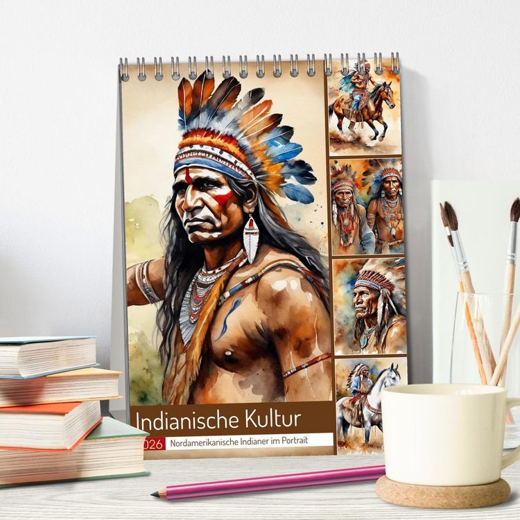 Produktbild: Indianische Kultur (Tischkalender 2026 DIN A5 hoch), CALVENDO Monatskalender