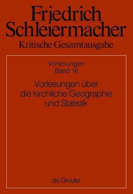 Produktbild: Vorlesungen &uuml;ber die kirchliche Geographie und Statistik
