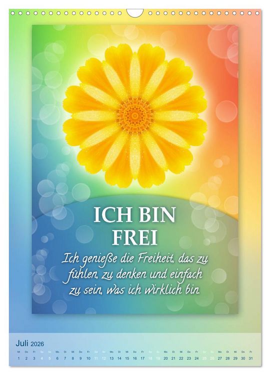 Produktbild: ICH BIN Licht und Liebe - Kalender (Wandkalender 2026 DIN A3 hoch), CALVENDO Monatskalender