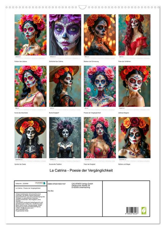 Produktbild: La Catrina - Poesie der Verg&auml;nglichkeit (Wandkalender 2027 DIN A2 hoch), CALVENDO Monatskalender