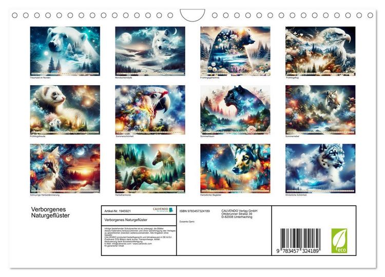 Produktbild: Verborgenes Naturgefl&uuml;ster (Wandkalender 2026 DIN A4 quer), CALVENDO Monatskalender
