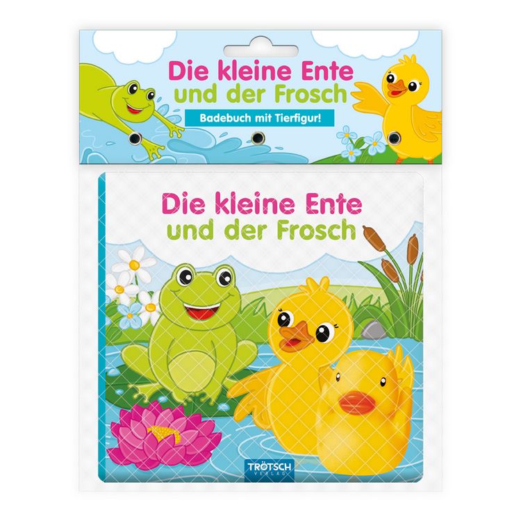 Produktbild: Tr&ouml;tsch Badebuch mit Tierfigur Die kleine Ente und der Frosch