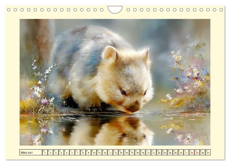 Produktbild: Wombats. Australiens liebenswerte Beuteltiere (Wandkalender 2027 DIN A4 quer), CALVENDO Monatskalender