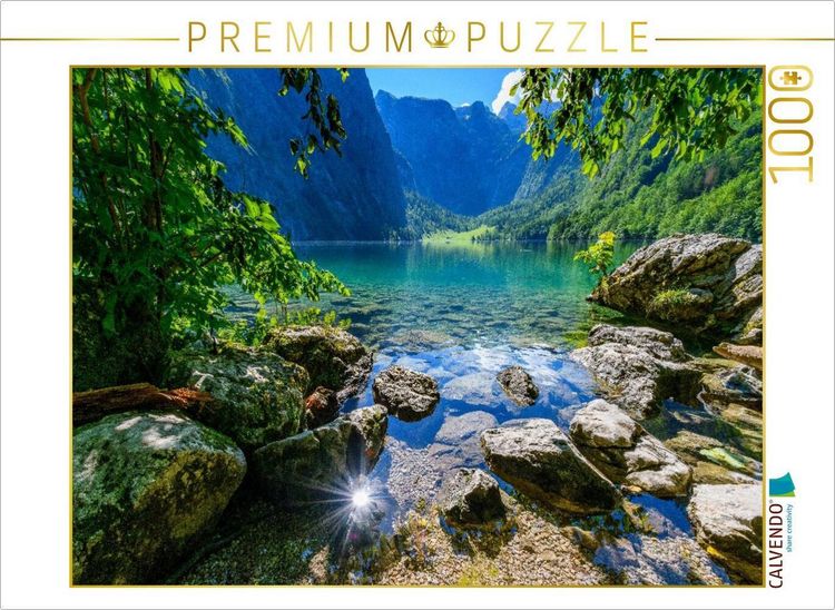 Produktbild: CALVENDO Puzzle Obersee mit Fischunkelalm in der Ferne | 1000 Teile Lege-Gr&ouml;&szlig;e 64x48cm Foto-Puzzle f&uuml;r gl&uuml;ckliche Stunden
